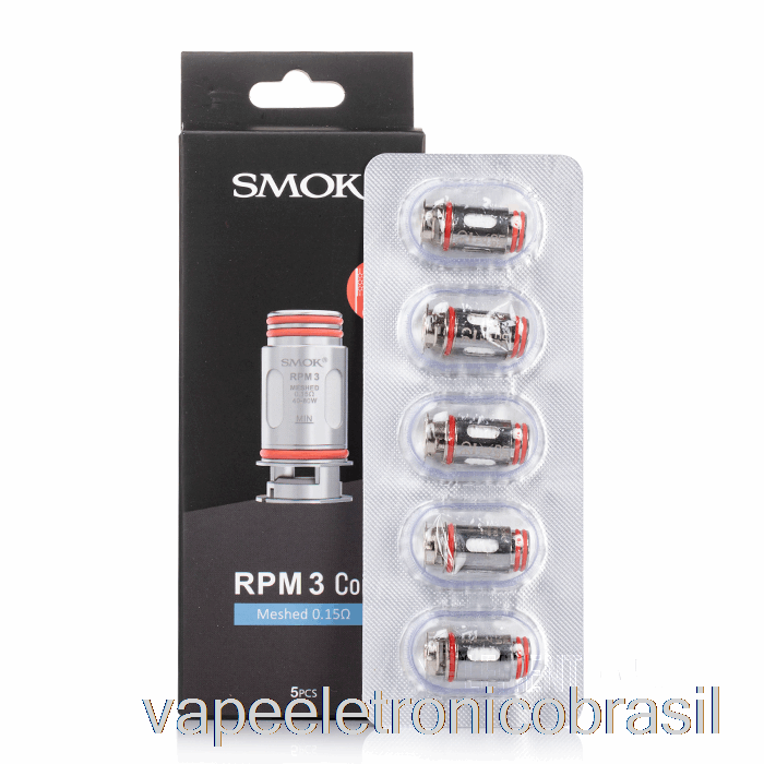 Vape Recarregável Smok Rpm 3 Bobinas De Substituição 0,15ohm Rpm 3 Bobinas De Malha